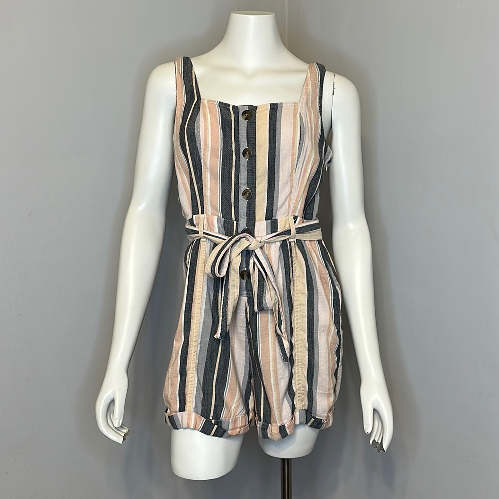 American Eagle Striped Sleeveless Romper